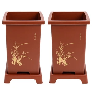 2 juegos de macetas grandes para orquídeas decoración de primavera al aire libre bonsai - Imagen 1 de 12