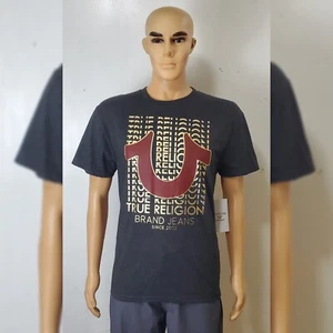 CAMISETA GRÁFICA TRUE RELIGION LOUNGEWEAR HOMBRE CALZADO GRANDE LOGOTIPO ESTAMPADO TALLA L GR - Imagen 1 de 8