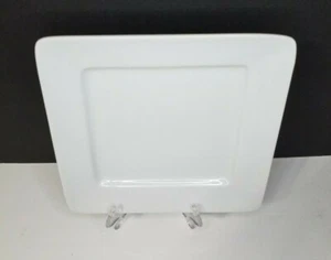  Oneida Buffalo Bright White 10-1/4" Square Dinner Plate #F5000000149S Porcelain - Picture 1 of 9
