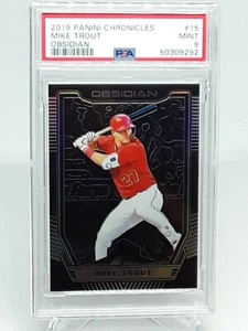*PSA 9* Mike Trout 2019 Panini Obsidian Baseball (Chronicles) Los Angeles Angels - Imagen 1 de 4