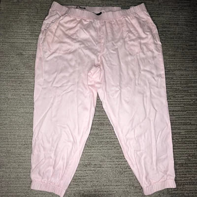 Talbot Size XXXL 3X Women Pants Joggers Plus Activewear Relaxed Leg Running Pink - Image 1 of 4