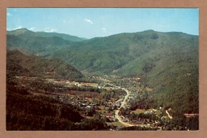 Veduta aerea Gatlinburg TN Great Smoky Mountains National Park cartolina UNP - Foto 1 di 2
