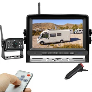 Digital Wireless Backup Camera 7" Rear View Monitor for Caravan Trailer Truck RV - Picture 1 of 24