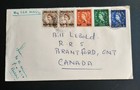 V.RARE BAHRAIN 1959 “SEA EMAIL” QUEEN ELIZABETH STAMPS COVER TO CANADA + LETTER