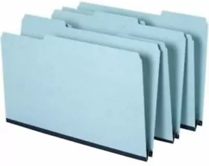 Quill Legal 2 Inch Expansion File Folders - Light Blue - 1/3 Cut Tabs - 25 Ct Bx - Picture 1 of 1