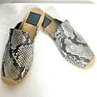 Tory Burch Max Snake-Print Roccia Slide Espadrille Mule Flat Shoes Womens Size 6