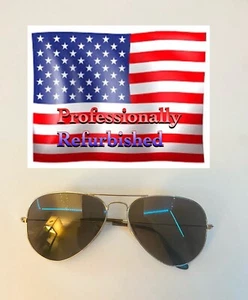 Ray Ban RB3025 Gold Fashion Aviator Sunglasses With New Brown Tinted Lenses - Picture 1 of 10