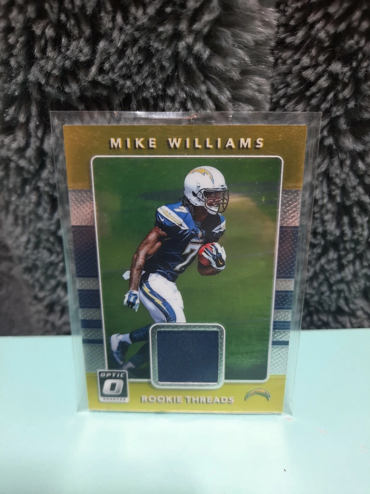 Mike Williams 2017 Optic #4 Rookie Threads RELIC RC Chargers