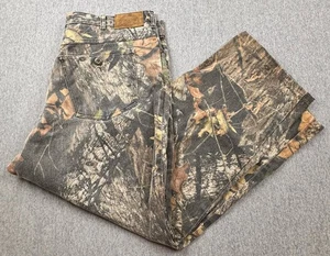 Cabelas Mossy Oak Camo Pants Mens 40x29 Break Up Jeans Hunting Oak Leaf - Picture 1 of 18