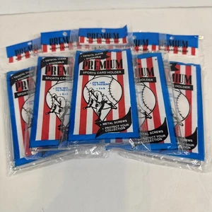 Premium 3×5″ Sports Card Holders – Stackable - Screw Down - Clear - Lot of 5 - Picture 1 of 6