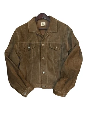 复古 Gap 真皮跟踪夹克,尺寸 L,复古 Levis 灵感 — 第 1/4 张图片