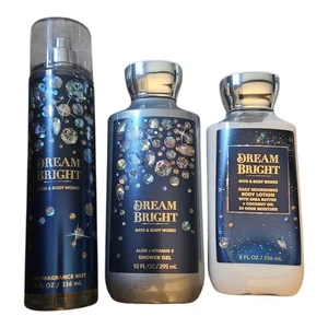 Paquete de 3 lociones de gel de ducha Bath & Body Works DREAM BRIGHT BODY MIST  - Imagen 1 de 2