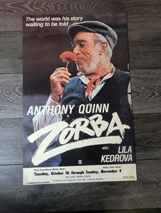 ZORBA Theater Fensterkarte ANTHONY QUINN riechende rote Rose & Lila Kedrova 22 x14 - Bild 1 von 9
