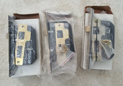 Bathroom Door Mortice Sash Locks  Brass Finish x3 - Image 1 of 4