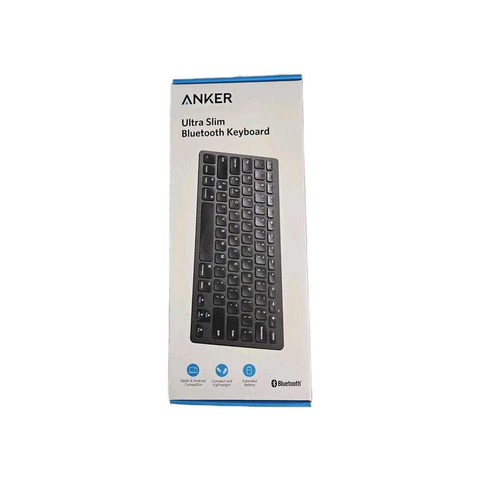Teclado Anker Bluetooth Ultra Delgado Modelo A7726 Negro Mac Android Windows Nuevo Foto 1 de 4