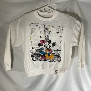 Vintage Walt Disney World Mickey Sweatshirt Women’s Medium Sequin Design - Picture 1 of 5