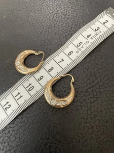 9ct Gold Scrap Earrings - Picture 1 of 4