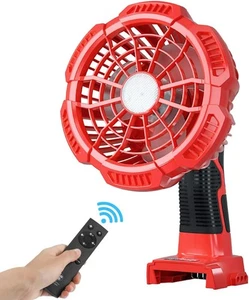 Camping Fan Cordless Fan for Milwaukee 18v Battery USB Floor Fan Tent Fan /Light - Picture 1 of 7