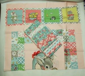 Easter Parade Retro Panel 24"x45" Riley Blake Cotton Fabric Baby Quilt Top Plus - Picture 1 of 4