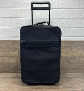 "Maleta Briggs Riley Baseline 22"" negra 2 ruedas expandible viaje equipaje de mano-LEER" - Imagen 1 de 13