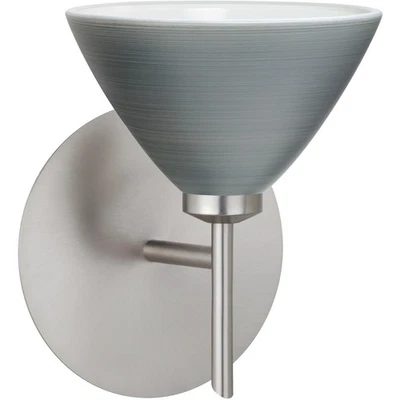 Besa Lighting 1SW-1743TN-SN Domi Wall Sconce Satin Nickel - Image 1 of 2