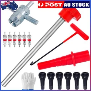 Tire Valve Core Quick Replacement Tool Kit with 6 TR413 Valve 4-Way Valve Tool - Picture 1 of 12