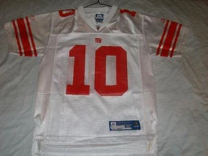Eli Manning 10 New York Giants NFL White Reebok Jersey Boys Medium 10/12 used - Picture 1 of 2