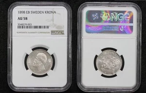 1898 Sweden Krona NGC AU-58 4ODX - Picture 1 of 1
