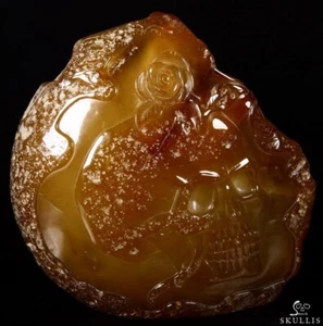 10.11.2014 ACSAD (Ein Kristallschädel am Tag) - Leidenschaftliche Liebe - Karneol geschnitzt - Bild 1 von 14