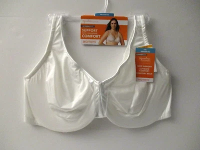 Warners bra signature support satin underwire size 44 DD style 35002A White - Image 1 of 4