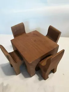 Primitive, antike, alte Puppen-/Puppenstubenmöbel, Handarbeit, 6-teiliges Konvolut - Bild 1 von 12