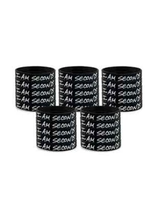 I AM SECOND Adult Wristband- 25 pack (Black) - Picture 1 of 1