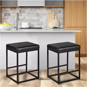 Counter Height Bar Stools,24 inch Bar Height Stools, SET of 2 - Picture 1 of 7