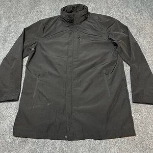 Tumi Tech Jacket Mens Medium Black Mock Neck Full Zip Pockets Outdoors Coat - Picture 1 of 16