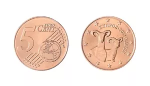 Cipro 5 centesimi di euro, 2008-2021, KM #80, come nuovo x 10 pezzi - Foto 1 di 4