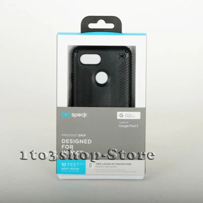 Speck Presidio Grip Google Pixel 3 Shockproof Hard Shell Case Snap Cover - Black - Image 1 of 4
