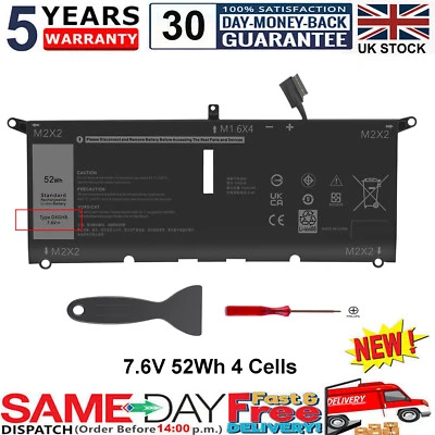 DXGH8 Battery For Dell XPS 9370 9380 Inspiron 13 5390 5391 H754V V48RM 52Wh FAST - Image 1 of 4