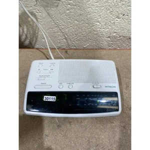 Hitachi Easiset KC14 Alarm Clock Radio White Black Digital Screen LW/MW/FM Bands - Picture 1 of 12