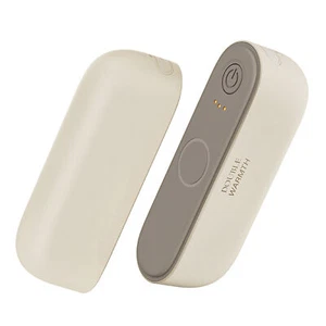 White Dual-Palm Rechargeable Hand Warmers 3 Heat Settings Pocket Hand Heaters - Picture 1 of 12