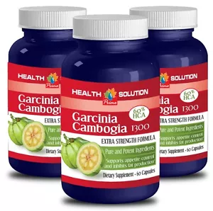 Extracto de Garcinia Cambogia 1300 mg control del apetito pérdida de peso (3 botellas) - Imagen 1 de 2