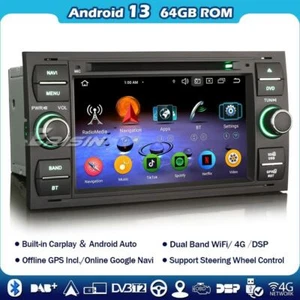 64GB Android 14 Autoradio DAB+Carplay DSP Ford S/C-Max Focus Galaxy Kuga Connect - Picture 1 of 23