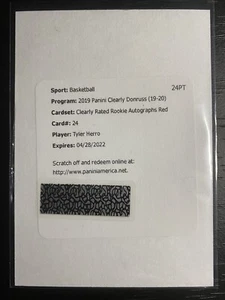Tyler Herro Clearly Donruss Rated Rookie Autographs RED /35 Heat Color Match🔥🔥 - Picture 1 of 2