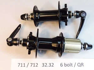 Bicicleta Novatec D711/D712 6 pernos DB Freehubs 32/32 (tipo QR) NUEVO DE STOCK - Imagen 1 de 7
