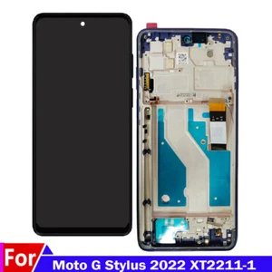 For Motorola Moto G Stylus 2022 XT2211-1 LCD Touch Screen Digitizer +Black Frame - Picture 1 of 6