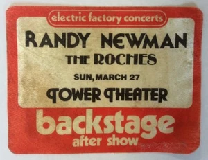 RANDY NEWMAN / The Roches ~ pase backstage vintage ~ 27 de marzo de 1983 - Imagen 1 de 2