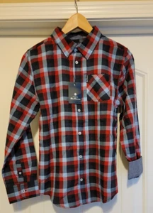 Ben Sherman Plaid Boy’s Button Down Shirt Size Medium 10-12 - Picture 1 of 8