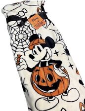Disney Mickey And Minnie Halloween Pumpkin Spiders Candy Plush Throw 50x70 in