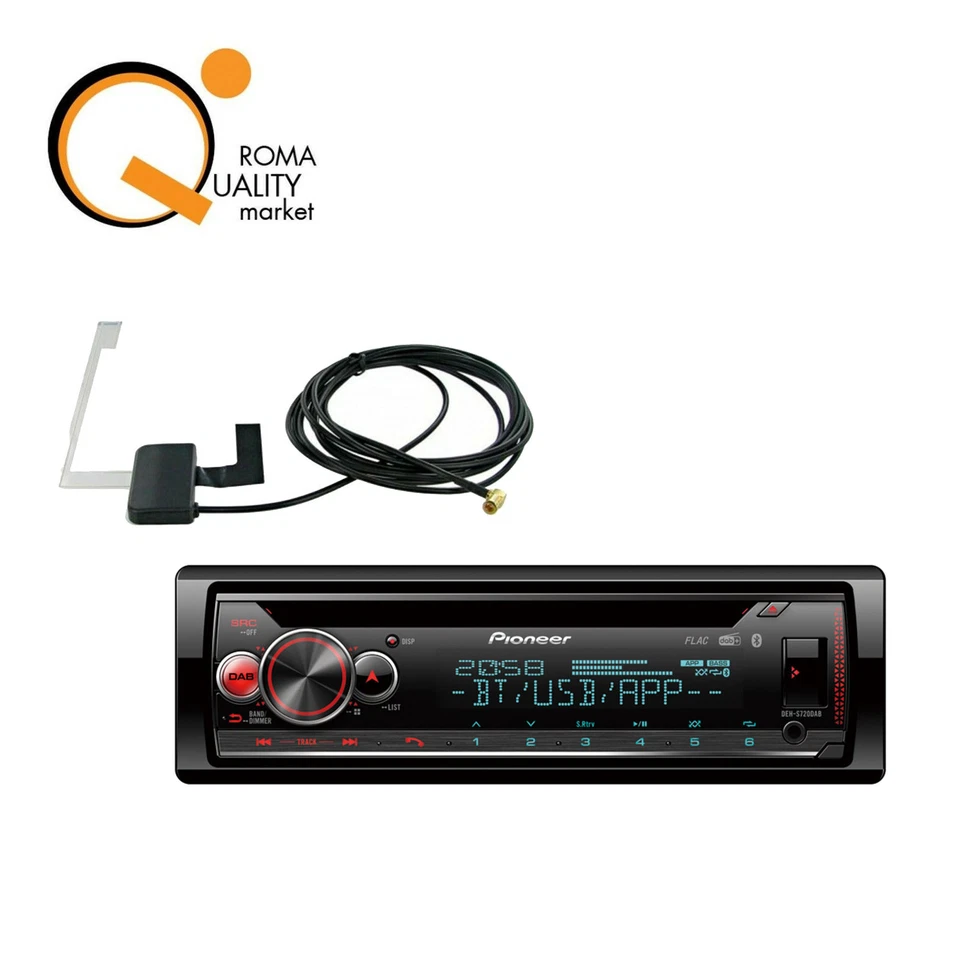 AUTORADIO 1 DIN PIONEER DEH S 720 DAB + CD BT Apple Android ANTENNA DEH-S720DAB - Immagine 1 di 1