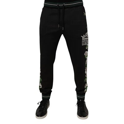 Pantalones deportivos Dolce & Gabbana negros florales King para hombre IT46/W32/S 870usd Foto 1 de 4