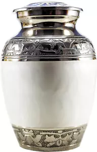 Cremation Urn Memorial Container Jar Pot | Metal Burial Urns | Keepsake for Ashe - Picture 1 of 7